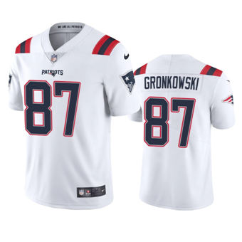 Nike New England Patriots #87 Rob Gronkowski White Vapor Untouchable Authentic Stitched NFL Jersey
