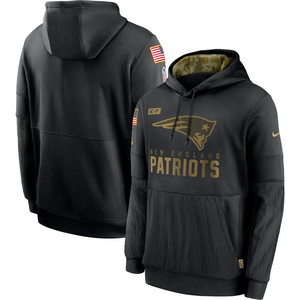 Nike New England Patriots 2020 Black Salute to Service Pullover Hoodie