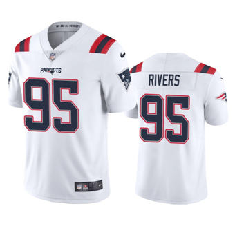 Nike New England Patriots #95 Derek Rivers White Vapor Untouchable Authentic Stitched NFL Jersey