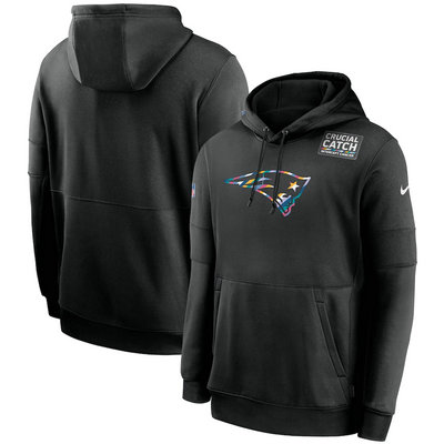 Nike New England Patriots Black Crucial Catch Sideline Performance Pullover Hoodie