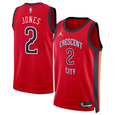 Nike New Orleans Pelicans #2 Herb Jones Red 2024 Statement Edition Stitched Basketball Jersey