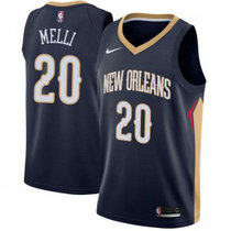 Nike New Orleans Pelicans #20 Nicolo Melli Blue Game Authentic Stitched NBA Jersey