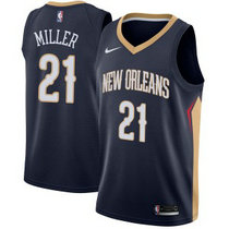 Nike New Orleans Pelicans #21 Darius Miller Blue Game Authentic Stitched NBA Jersey