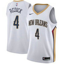 Nike New Orleans Pelicans #4 JJ Redick White Game Authentic Stitched NBA Jersey