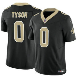 Nike New Orleans Saints #0 Jordyn Tyson Black Authentic Stitched NFL Jersey