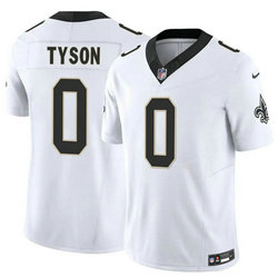 Nike New Orleans Saints #0 Jordyn Tyson White Authentic Stitched NFL Jersey