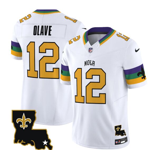 Nike New Orleans Saints #12 Chris Olave 2024 City Authentic Stitched NFL Jersey