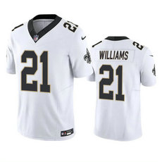 Nike New Orleans Saints #21 Jamaal Williams White 2023 F.U.S.E. Football Stitched Jersey
