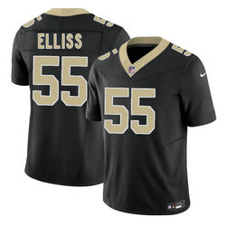 Nike New Orleans Saints #55 Kaden Elliss Black Authentic Stitched NFL Jersey