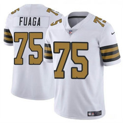 Nike New Orleans Saints #75 Taliese Fuaga White 2024 Draft Rush Football Jersey