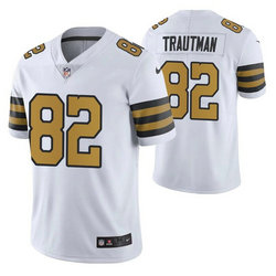Nike New Orleans Saints #82 Adam Trautman White Rush Authentic Stitched NFL Jersey
