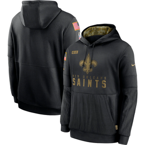 Nike New Orleans Saints 2020 Black Salute to Service Pullover Hoodie