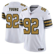 Nike New Orleans Saints #92 Chase Young White 2024 Draft Rush Jersey