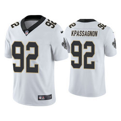 Nike New Orleans Saints #92 Tanoh Kpassagnon White Vapor Untouchable Authentic Stitched NFL Jersey