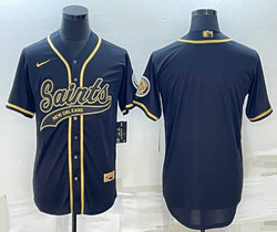 Nike New Orleans Saints Black Gold Joint Authentic Stitched baseball jersey