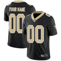 Nike New Orleans Saints Customized Black Limited Vapor Untouchable Authentic Stitched NFL Jerseys
