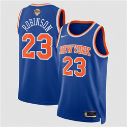 Nike New Yok Knicks #23 Mitchell Robinson Blue 2026 Finals Patch Stitched NBA jersey