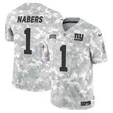 Nike New York Giants #1 Malik Nabers 2024 Salute to Service Authentic Stitched NFL Jersey