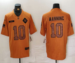 Nike New York Giants #10 Eli Manning 2023 Brown Salute To Service Authentic Stitched NFL Jersey
