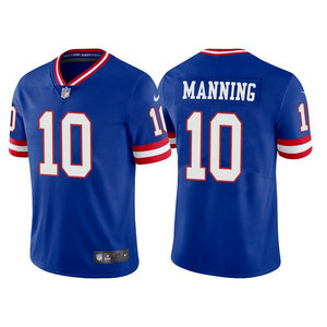 Nike New York Giants #10 Eli Manning Royal Vapor Untouchable Stitched Jersey