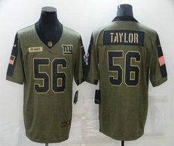 Nike New York Giants #56 Lawrence Taylor 2021 salute to service Authentic Stitched NFL Jersey