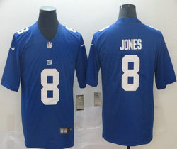 Nike New York Giants #8 Daniel Jones Blue Vapor Untouchable Authentic stitched NFL jersey