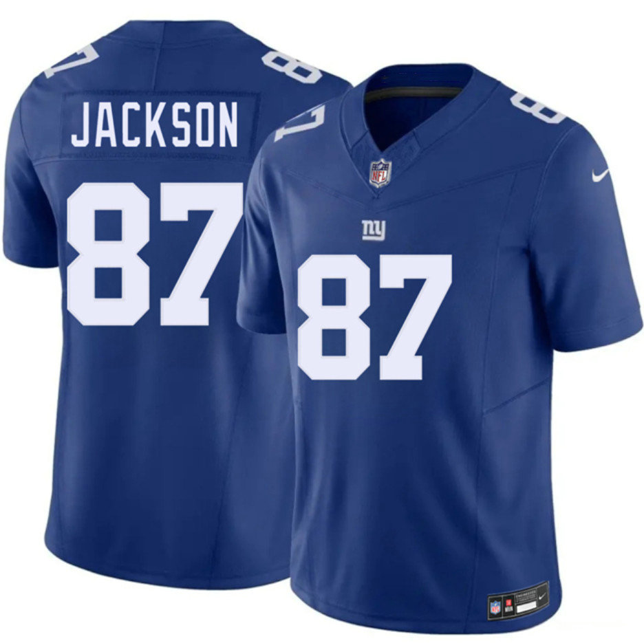 Nike New York Giants #87 Courtney Jackson Blue Authentic Stitched NFL Jersey