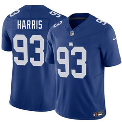 Nike New York Giants #93 Shelby Harris Blue 2026 Authentic Stitched NFL Jersey