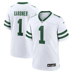 Nike New York Jets #1 Ahmad Sauce Gardner White Throwback Vapor Untouchable Authentic Stitched NFL Jersey.webp