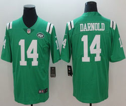 Nike New York Jets #14 Sam Darnold Green 2018 NFL Draft Pick Rush Limited Authentic Stitched NFL Jersey
