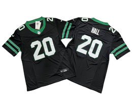 Nike New York Jets #20 Breece Hall Black 2024 F.U.S.E. Authentic Stitched NFL Jersey