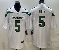 Nike New York Jets #5 Mike White White Vapor Untouchable Authentic Stitched NFL Jersey