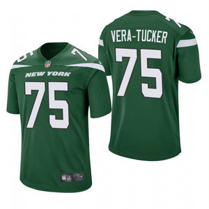 Nike New York Jets #75 Alijah Vera-Tucker Green 2021 NFL Draft Vapor Untouchable Limited Jersey