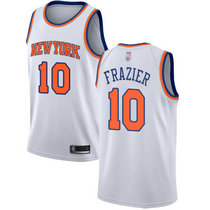 Nike New York Knicks #10 Walt Frazier White Game Authentic Stitched NBA Jersey