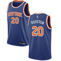 Nike New York Knicks #20 Allan Houston Blue Game Authentic Stitched NBA Jersey