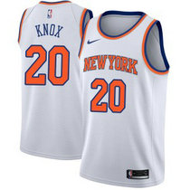 Nike New York Knicks #20 Kevin Knox White Game Authentic Stitched NBA Jersey