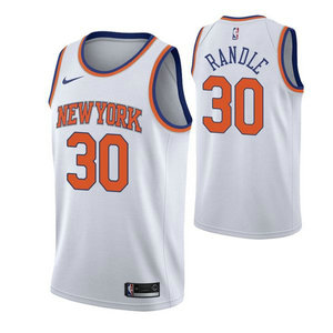 Nike New York Knicks #30 Julius Randle White Game Authentic Stitched NBA Jersey