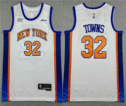 Nike New York Knicks #32 Karl-Anthony Towns 2026 White City NBA Jersey