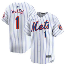Nike New York Mets #1 Jeff McNeil White 2024 Authentic Stitched MLB Jersey