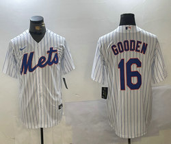 Nike New York Mets #16 Dwight Gooden White Game Authentic Stitched MLB Jersey