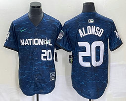 Nike New York Mets #20 Pete Alonso Royal 2023 All-Star Cool Base Stitched Jersey