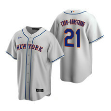 Nike New York Mets #21 Pete Crow-Armstrong Gray Game 2020 MLB Draft Jersey