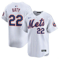 Nike New York Mets #22 Brett Baty White 2024 Authentic Stitched MLB Jersey