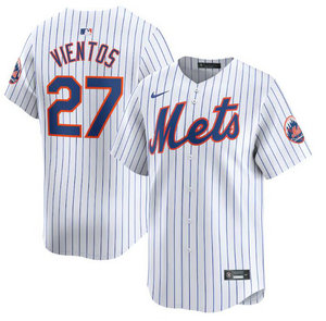 Nike New York Mets #27 Mark Vientos White 2024 Home Stitched Baseball Jersey