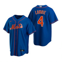 Nike New York Mets #4 Jed Lowrie Royal Game Authentic Stitched MLB Jersey