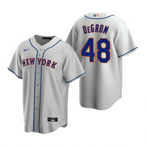 Nike New York Mets #48 Jacob DeGrom Gray Game Authentic Stitched MLB Jersey