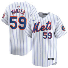 Nike New York Mets #59 Sean Manaea White 2024 Authentic Stitched MLB Jersey
