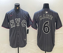 Nike New York Mets #6 Starling Marte 2024 City Game Authentic Stitched MLB Jersey