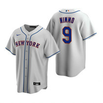 Nike New York Mets #9 Brandon Nimmo Gray Game Authentic Stitched MLB Jersey