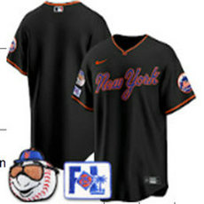 Nike New York Mets Blank Black 2025 Spring Training Stitched Baseball Jersey